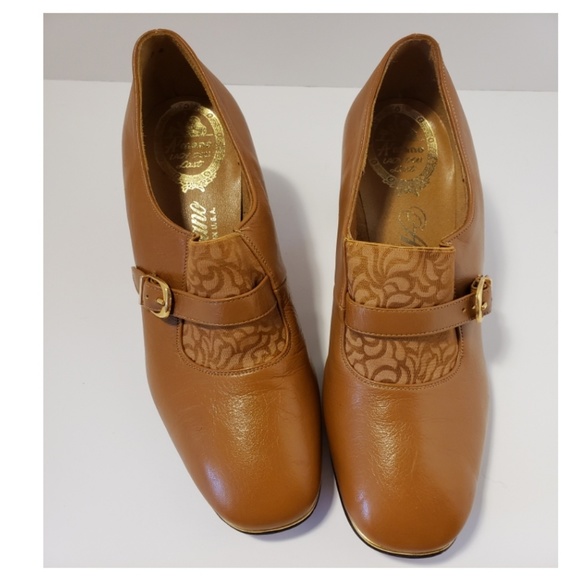 Amano lady dou last vintage retro tan heels - Picture 6 of 6